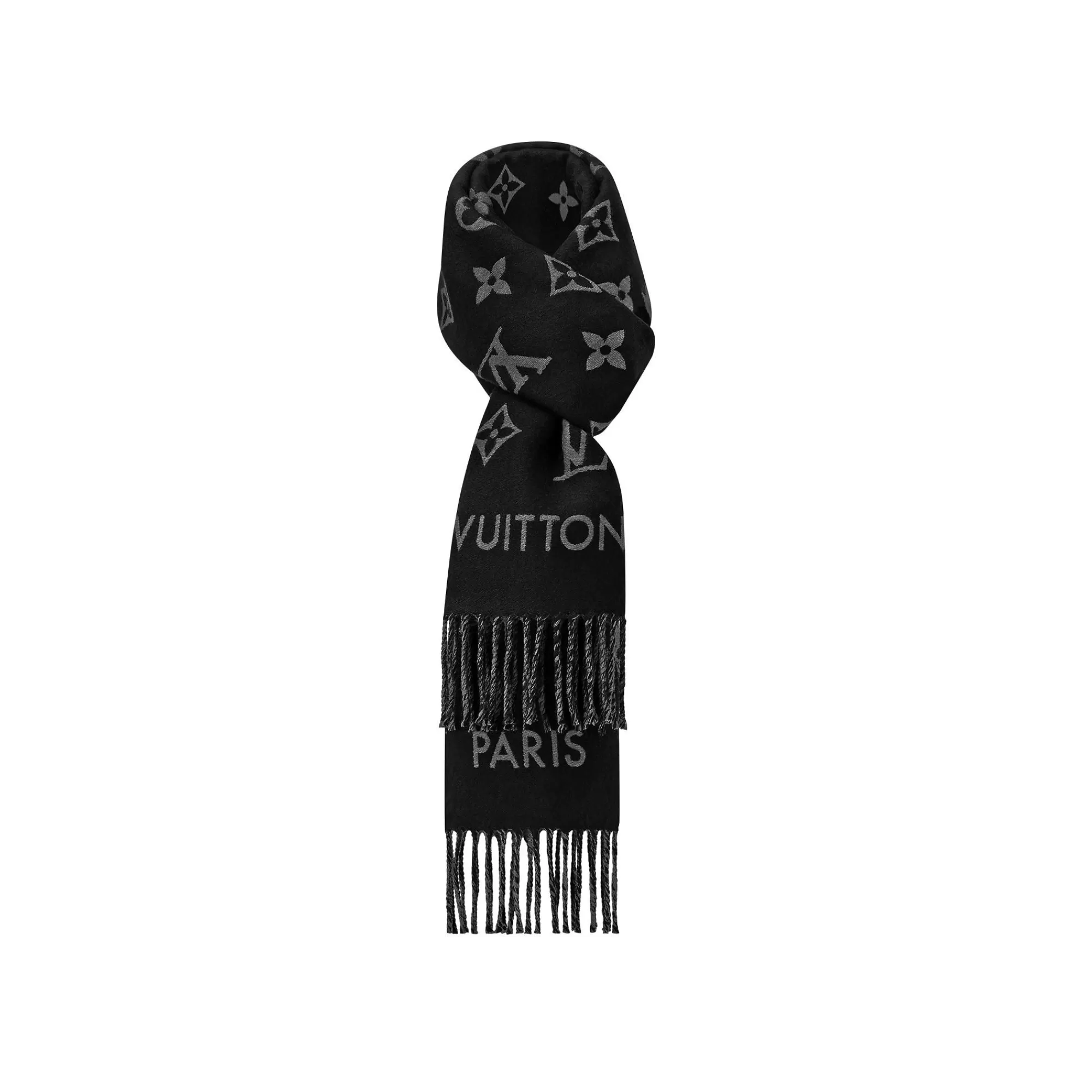 Online Louis Vuitton All About Mng Scarf Black