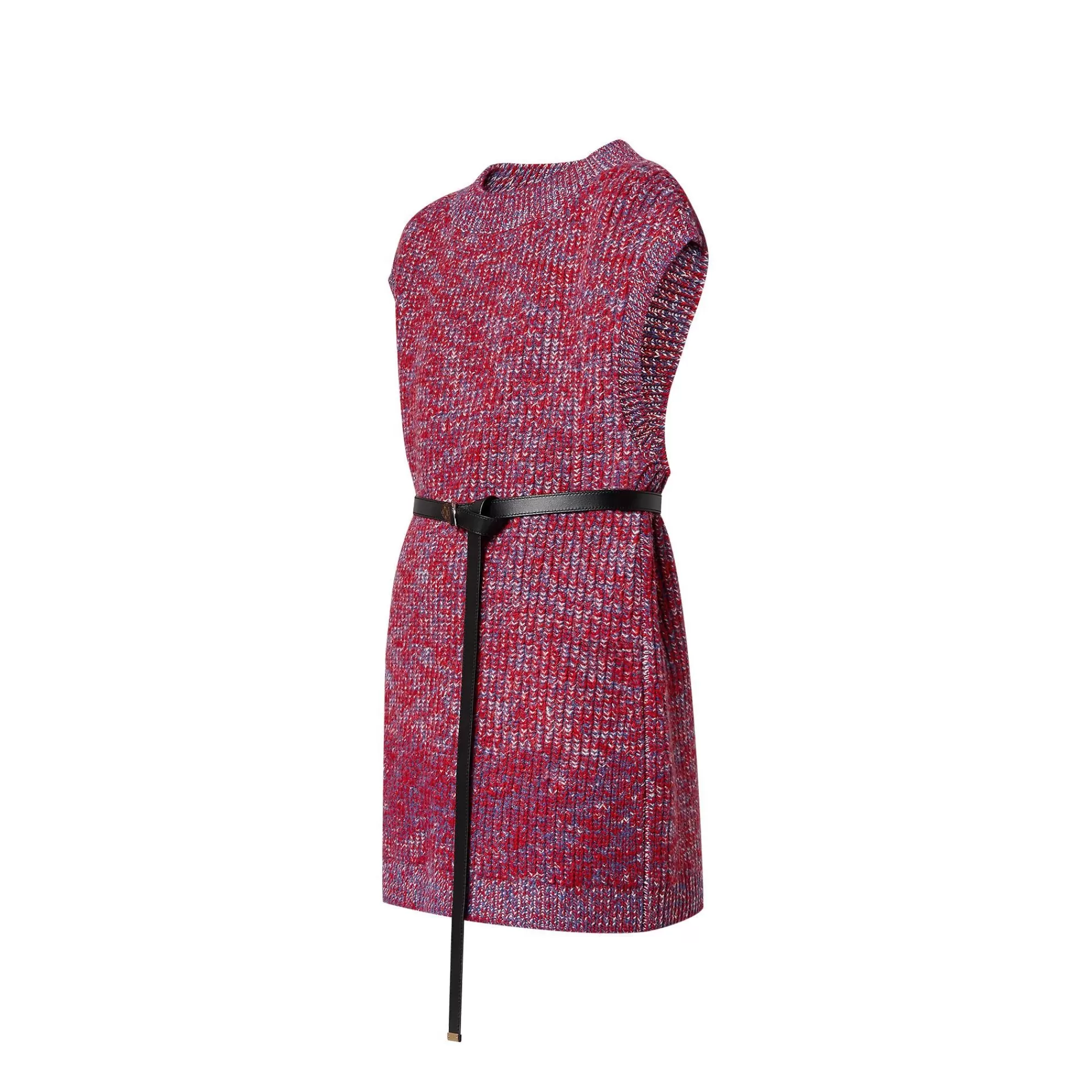 Cheap Louis Vuitton Felted Wool Knit Mini Dress Red