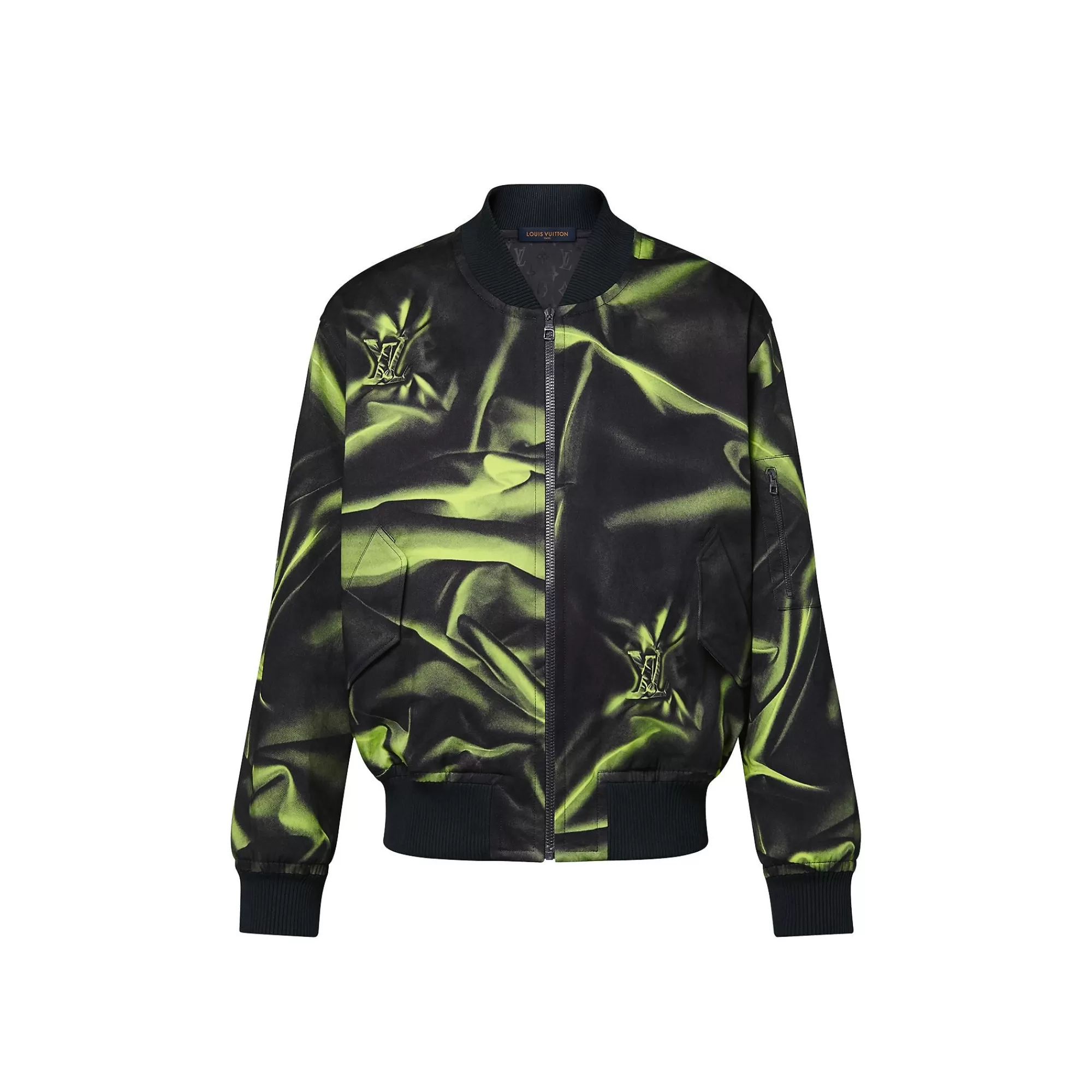 Shop Louis Vuitton Graphic Cotton Bomber Jacket
