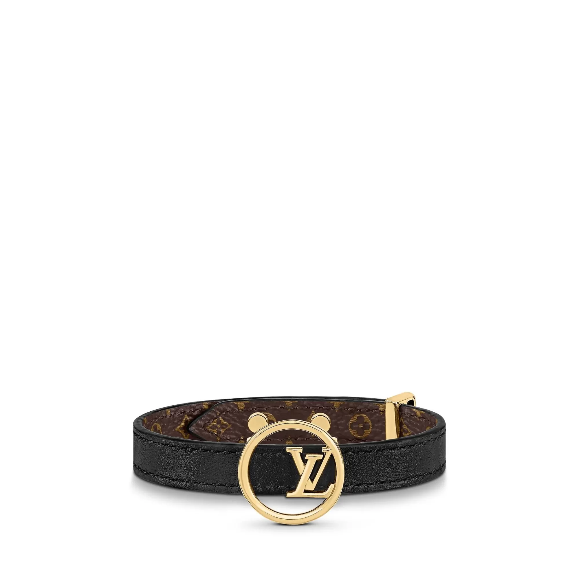New Louis Vuitton Lv Eclipse Leather Bracelet Black
