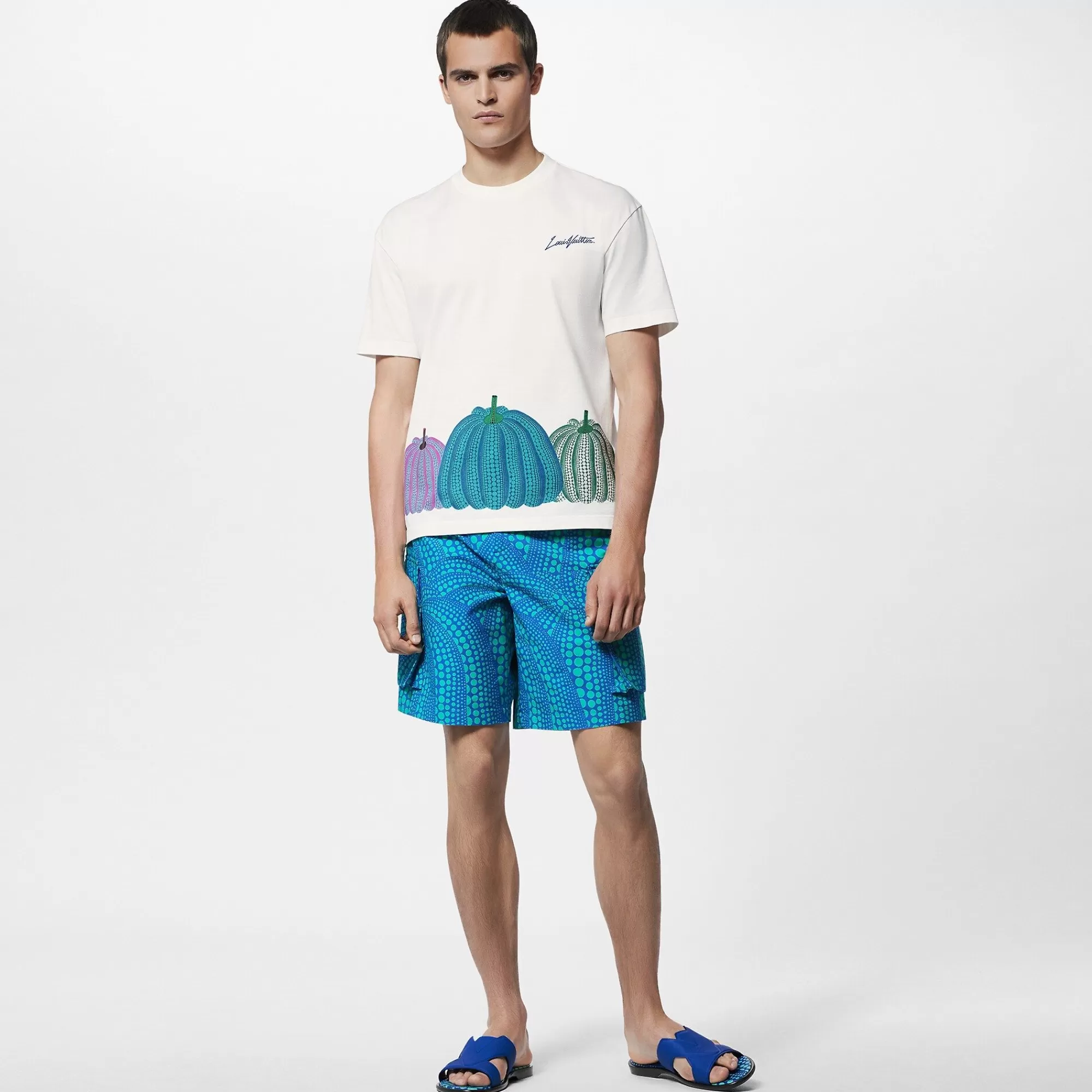 Outlet Louis Vuitton Lv X Yk Allover Pumpkin Cargo Short