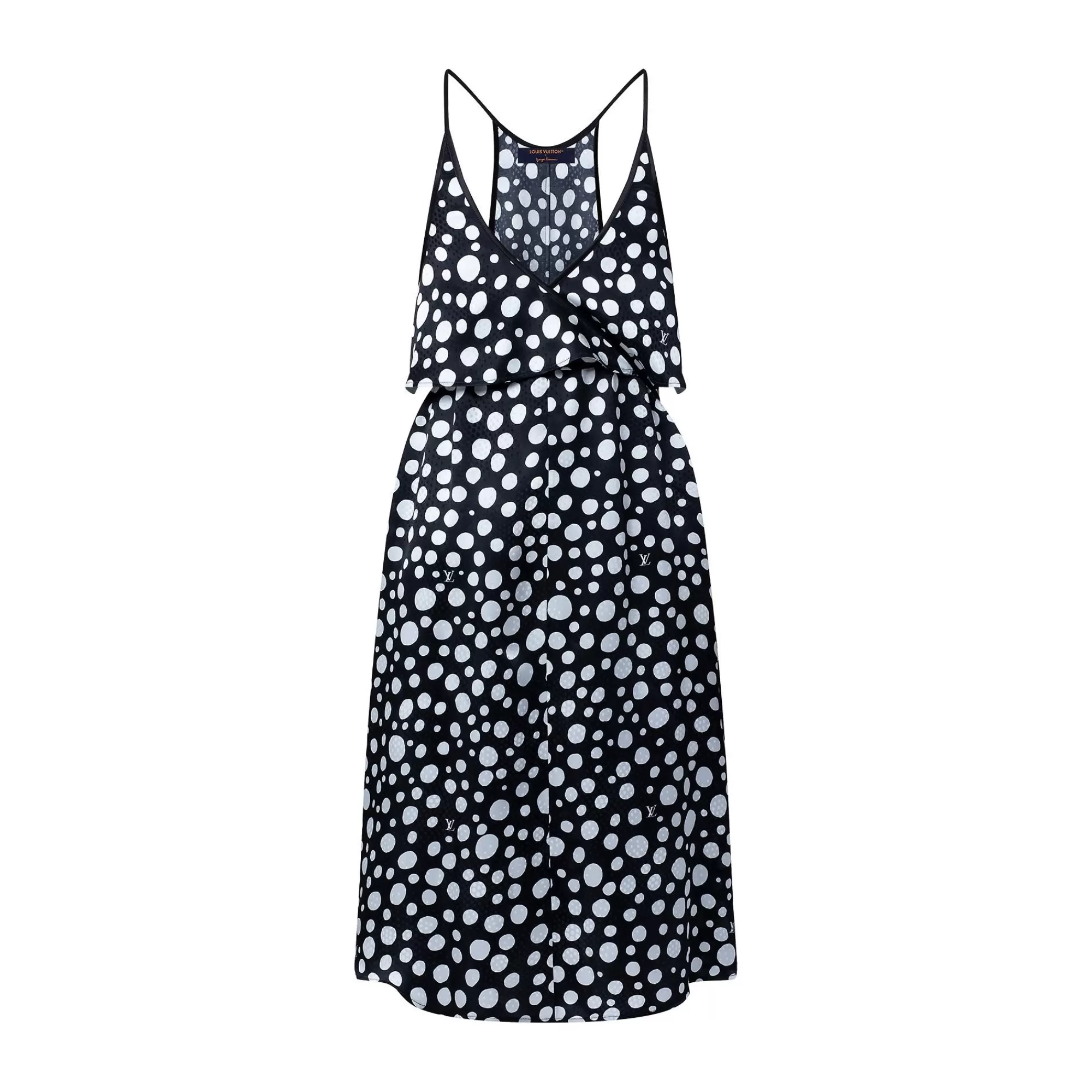 Shop Louis Vuitton Lv X Yk Infinity Dots Flounce Dress