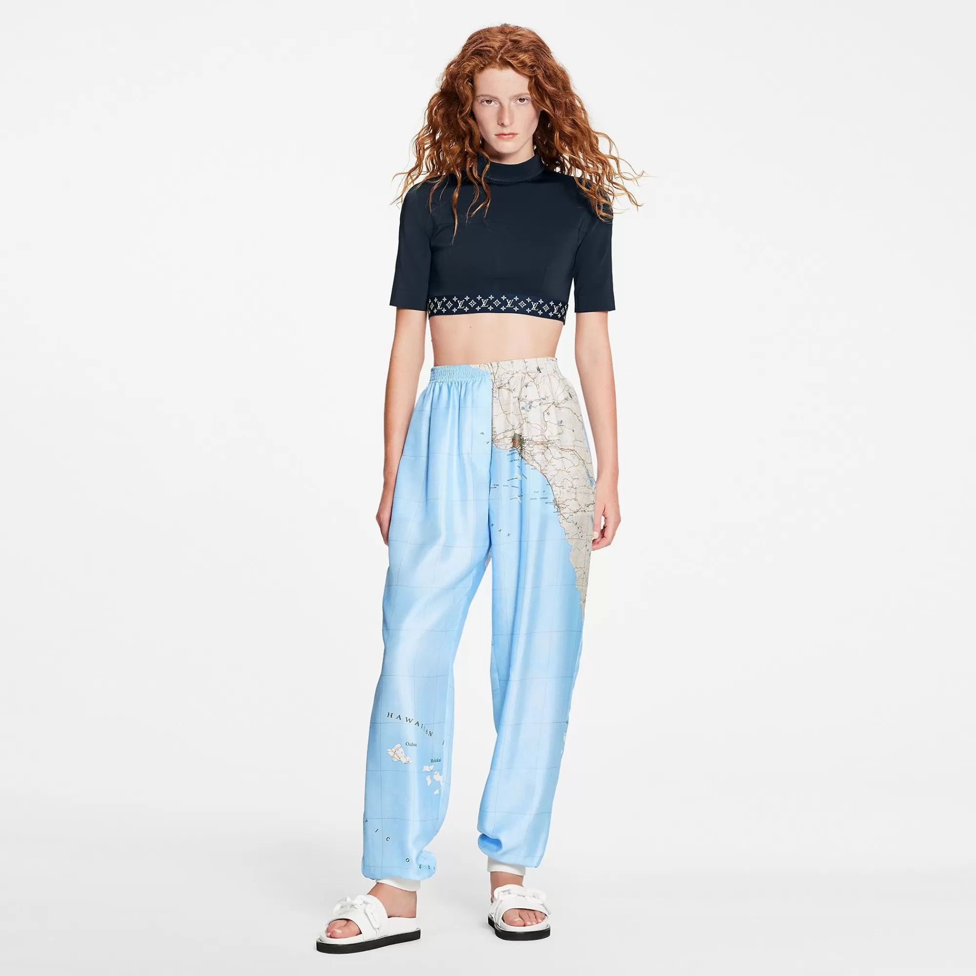 Online Louis Vuitton Map Print Lounge Pants