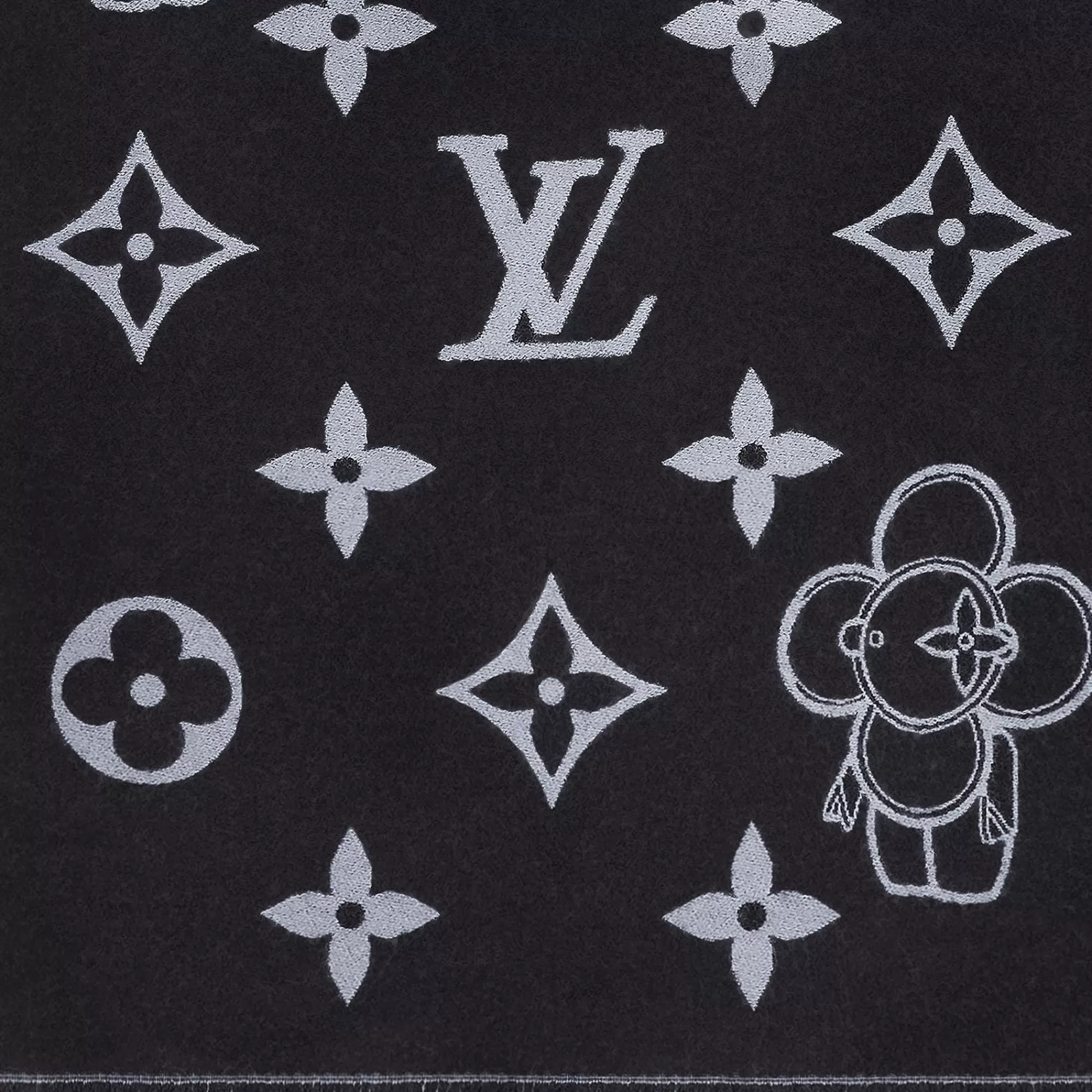 Online Louis Vuitton Mng Vivienne Scarf Dark Grey