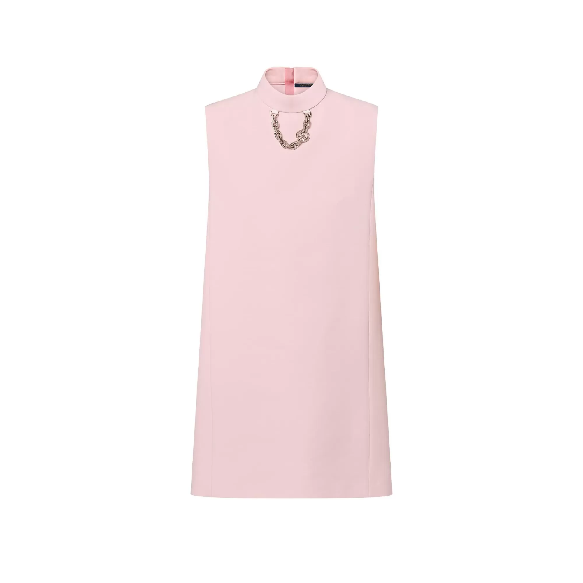 Discount Louis Vuitton Mock-Neck Straight Dress Light Pink