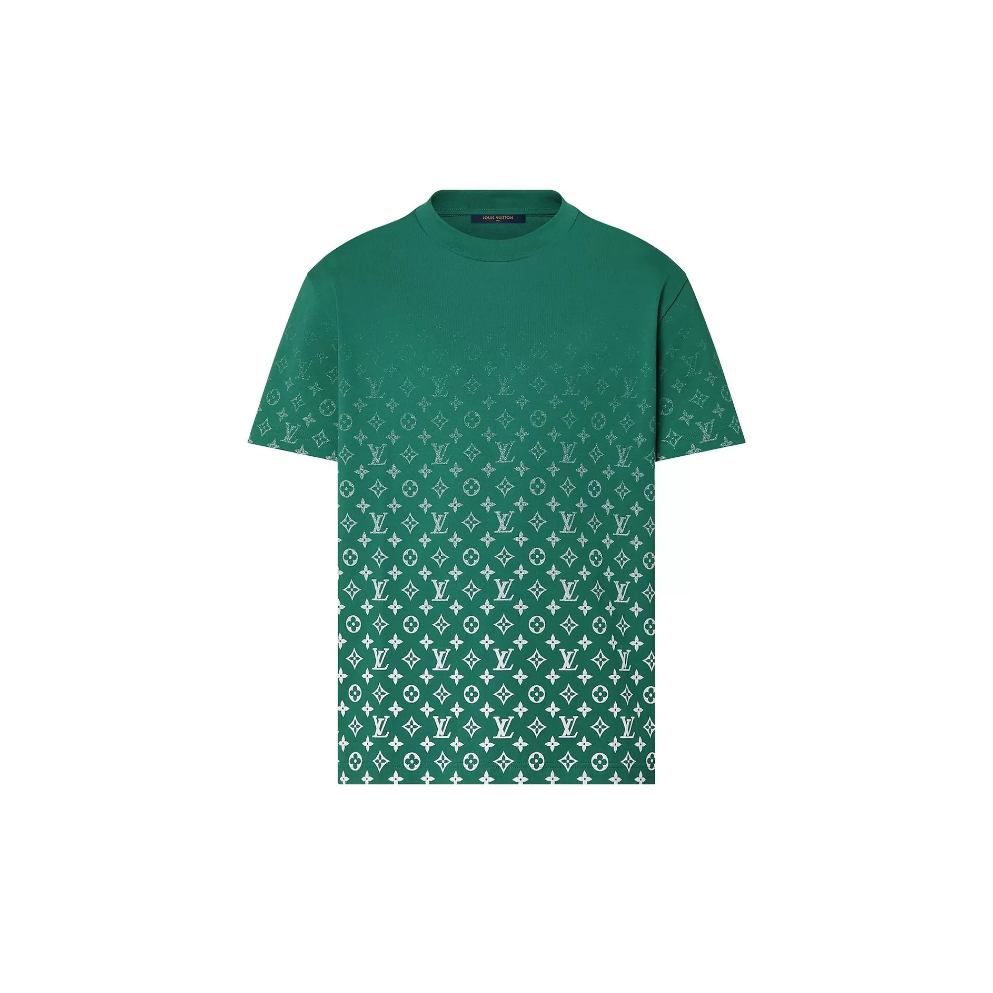 Sale Louis Vuitton Monogram Gradient Cotton T-Shirt Green