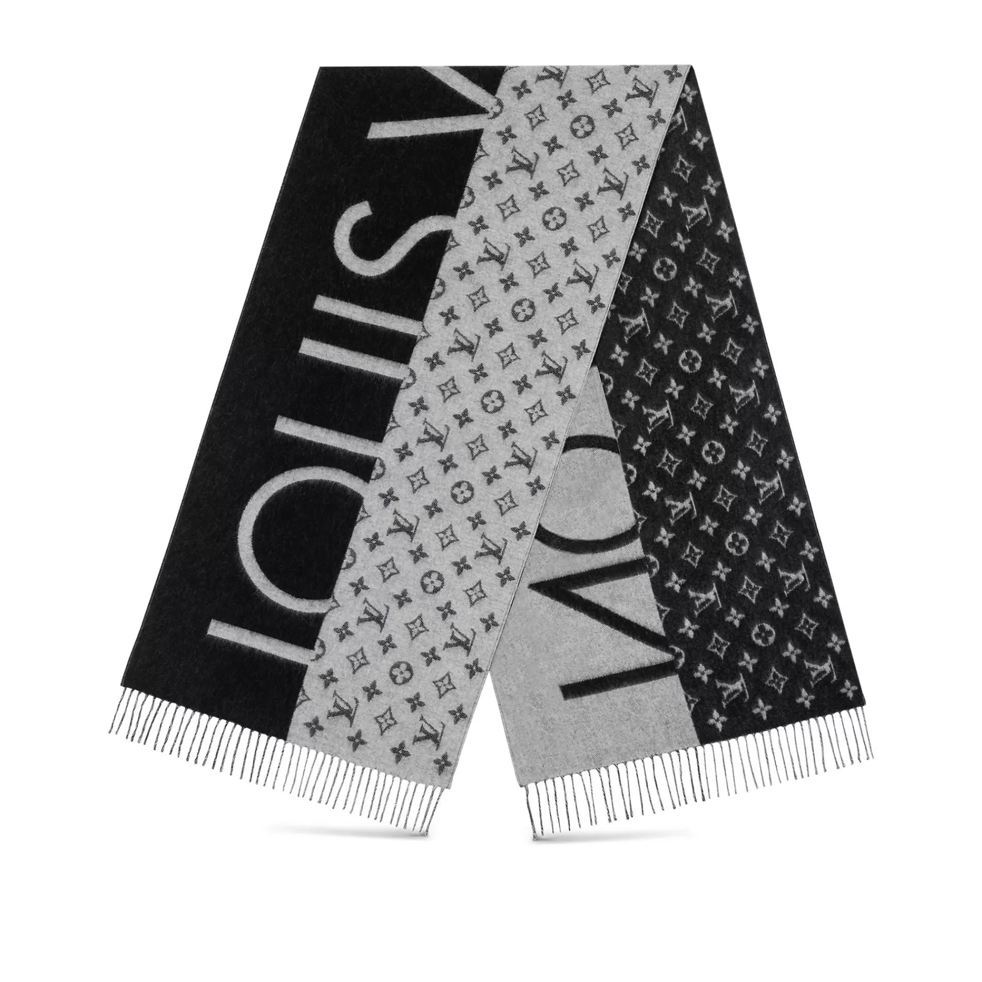 Fashion Louis Vuitton Monogram Split Scarf