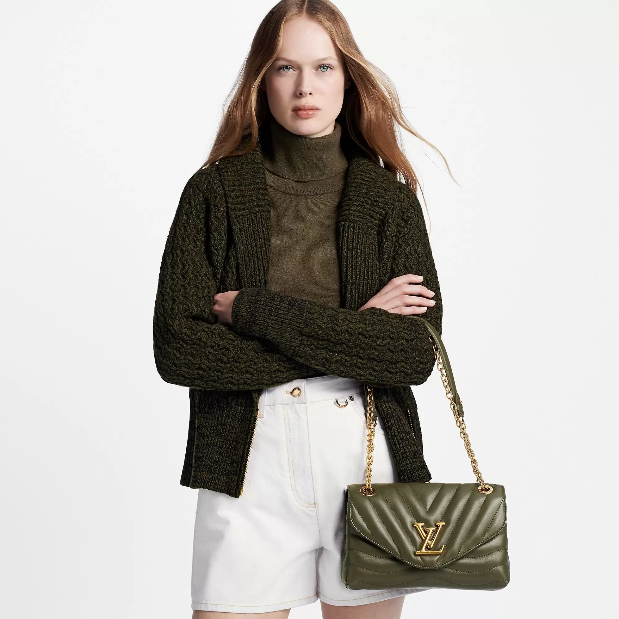 Clearance Louis Vuitton New Wave Chain Bag Mm Khaki